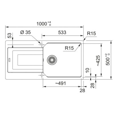 Franke Urban zlewozmywak granitowy 100x50 cm łupkowy szary 114.0716.366