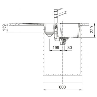 Franke Urban zlewozmywak granitowy 100x50 cm łupkowy szary 114.0716.369