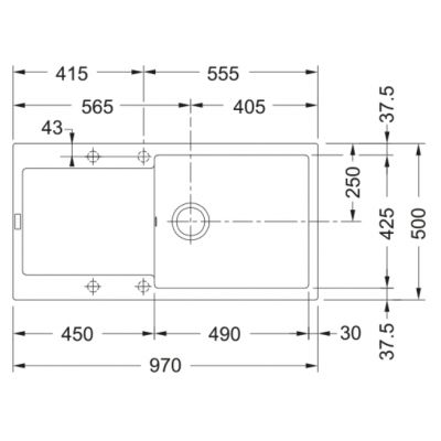 Franke Maris zlewozmywak granitowy 97x50 cm czarny 114.0693.519