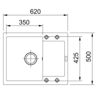 Franke Maris zlewozmywak granitowy 62x50 cm łupkowy szary 114.0716.342