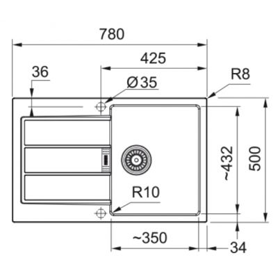 Franke Sirius 2.0 zlewozmywak Tectonite 78x50 cm kamienny szary 143.0612.630