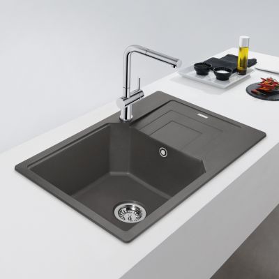 Franke Urban UBG 611-62 GSC zlewozmywak 62x50 cm Fragranite kamienny szary 114.0687.266