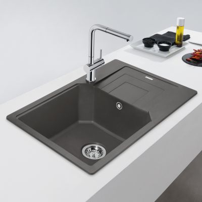 Franke Urban UBG 611-78 XL GSC zlewozmywak 78x50 cm Fragranite kamienny szary 114.0687.281