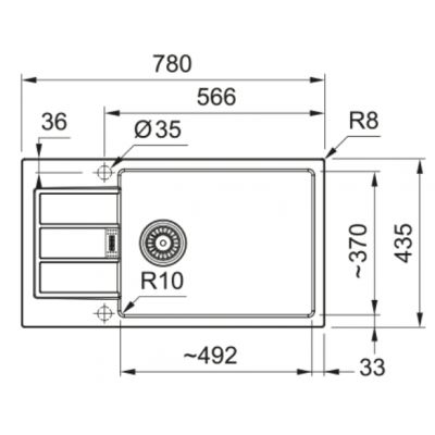 Franke Sirius 2.0 zlewozmywak Tectonite 78x43,5 cm biały 143.0618.649