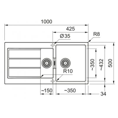 Franke Sirius 2.0 zlewozmywak Tectonite 100x50 cm onyx 143.0618.681