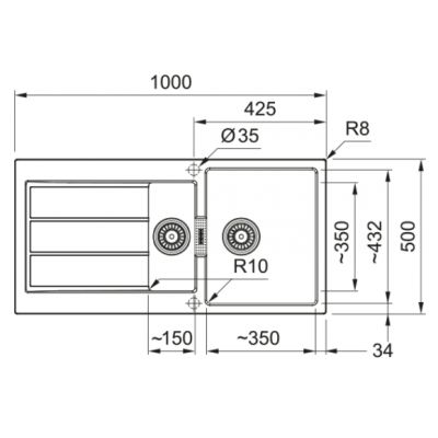 Franke Sirius 2.0 zlewozmywak Tectonite 100x50 cm beżowy 143.0671.693