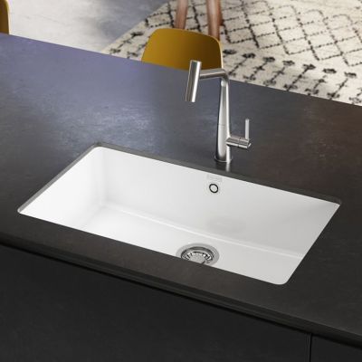 Franke KubusX zlewozmywak ceramiczny 70,5x40 cm biały połysk 126.0738.294