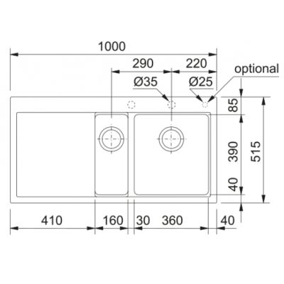 Franke Mythos zlewozmywak granitowy 100x51,5 cm kamienny szary 114.0675.934