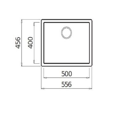 Globalo Design Aurilio 60.1 zlewozmywak granitowy 55,6x45,6 cm biały AURILIO_60_1_WHITE