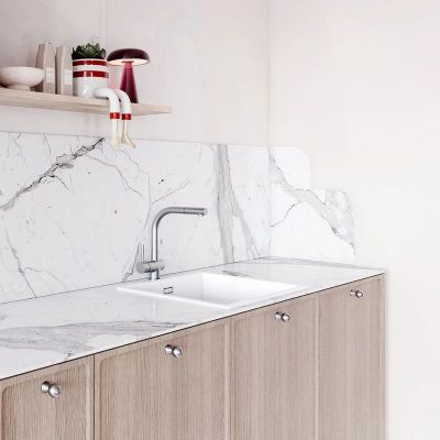 Globalo Design Aurilio 60.1 zlewozmywak granitowy 55,6x45,6 cm biały AURILIO_60_1_WHITE