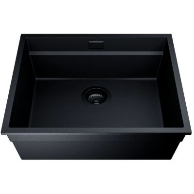 Globalo Miralio zlewozmywak granitowy 56x47 cm czarny MIRALIO_60_1_BLACK_BL_MAT