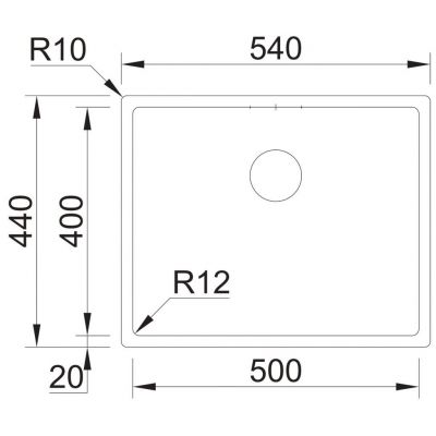 Globalo Exclusive Riwolo zlewozmywak stalowy 54x44 cm stal RIWOLO_50_1_INOX