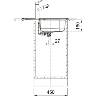 Franke Spark SKN zlewozmywak stalowy 62x50 cm stal 101.0712.223