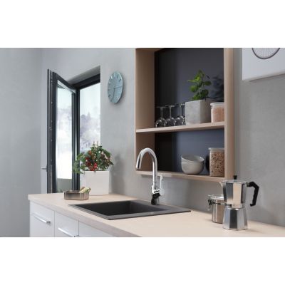 Hansgrohe S 51 zlewozmywak granitowy 56x54 cm szary kamień 43312290