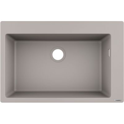 Hansgrohe S 51 zlewozmywak granitowy 77x51 cm szary beton 43313380