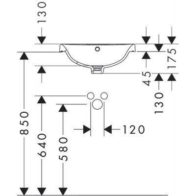 Hansgrohe Xuniva S umywalka 45 cm wpuszczana okrągła biały 60159450