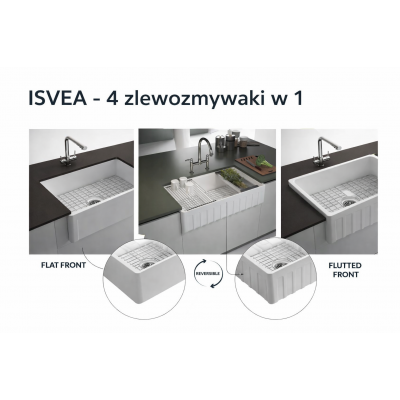 Isvea Ravenna zlewozmywak ceramiczny 76,2x46 cm biały 10RV81076