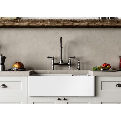 Isvea Ravenna zlewozmywak ceramiczny 76,2x46 cm biały 10RV81076