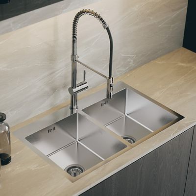 Laveo Marmara zlewozmywak stalowy 78x48 cm stal SAM_020T
