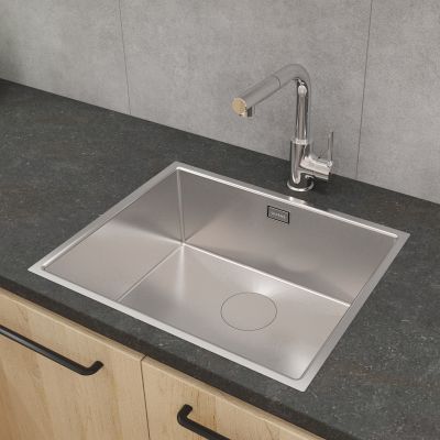 Oltens Hydda zlewozmywak stalowy 54x44 cm 1 komorowy stal szlachetna polerowana 71104100