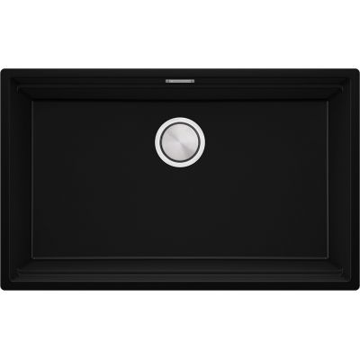 Primagran Praga zlewozmywak granitowy 72x43 cm czarny O_OP8KC-003