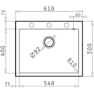 Pyramis Istros zlewozmywak granitowy 61x50 cm karbon 070045012