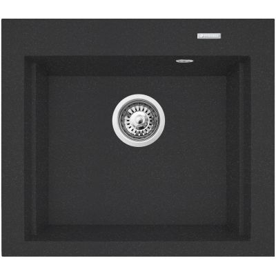 Pyramis Siros zlewozmywak granitowy 57x51,5 cm czarny 070084901