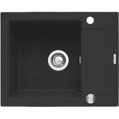 Pyramis Mido zlewozmywak 62x50 cm z baterią Flessi czarny/czarny 070088401FB