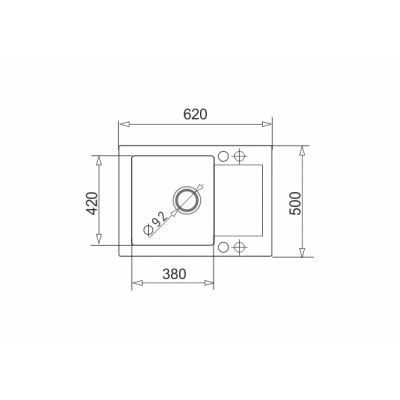 Pyramis Mido zlewozmywak 62x50 cm z baterią Flessi czarny/czarny 070088401FB