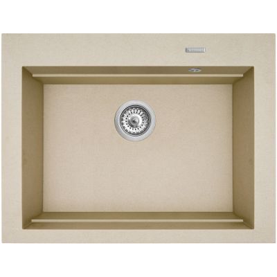 Pyramis Siros zlewozmywak granitowy 67x51,5 cm beżowy 070094101