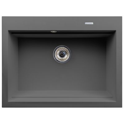 Pyramis Siros zlewozmywak granitowy 67x51,5 cm szary 070094301