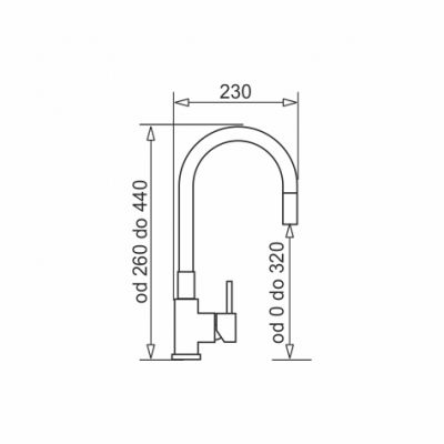 Pyramis Mido zlewozmywak 62x50 cm z baterią Flessi czarny/czarny 070167601FB
