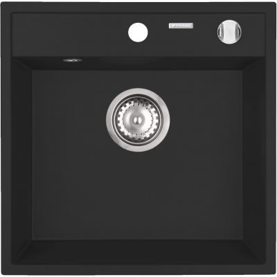 Pyramis Camea zlewozmywak granitowy 40x40 cm czarny 070168201