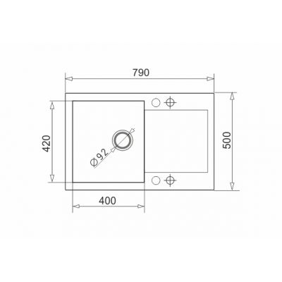 Pyramis Mido zlewozmywak 79x50 cm z baterią Trigono czarny/czarny 070176502BT