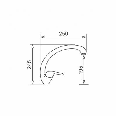 Pyramis Standard umywalka ogrodowa 46x36 cm szara i bateria Ossia 070178601 O