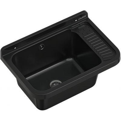 Pyramis Neo umywalka ogrodowa 51x34 cm czarna nakrapiana 070179401