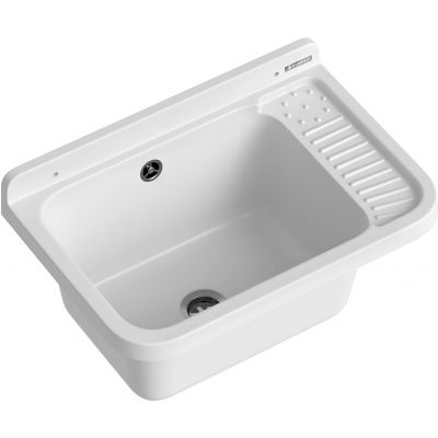 Pyramis Neo umywalka ogrodowa 51x34 cm biała 070179601