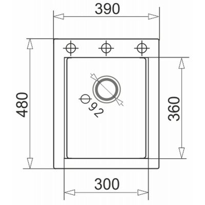 Pyramis Siros zlewozmywak granitowy 48x39 cm beżowy 070180212