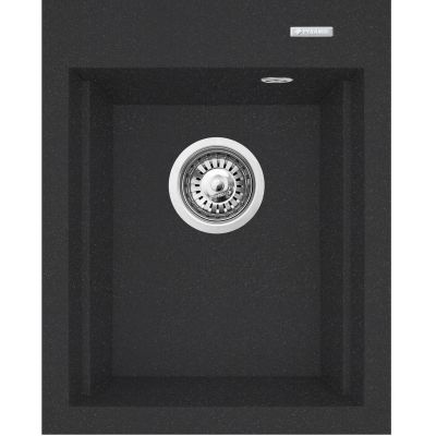 Pyramis Siros zlewozmywak granitowy 48x39 cm czarny 070180312