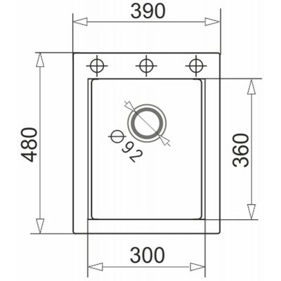 Pyramis Siros zlewozmywak granitowy 48x39 cm karbon 070180512