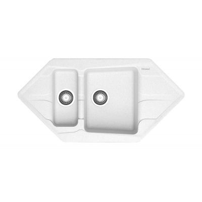 Pyramis Petra zlewozmywak narożny 100x50 cm biały 077700001