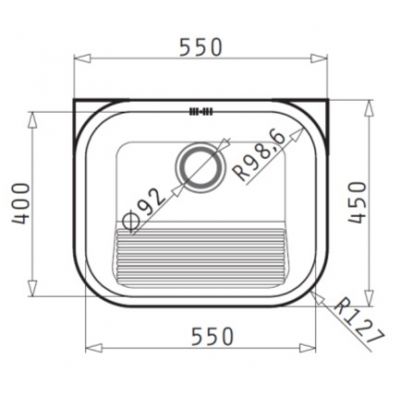 Pyramis komora gospodarcza 55x45 cm stalowa ze wspornikiem 1010044 CM01