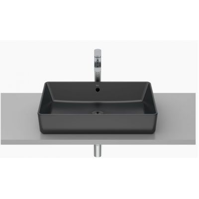 Roca Gap umywalka 60x37 cm prostokątna nablatowa czarny mat A3270Y2080