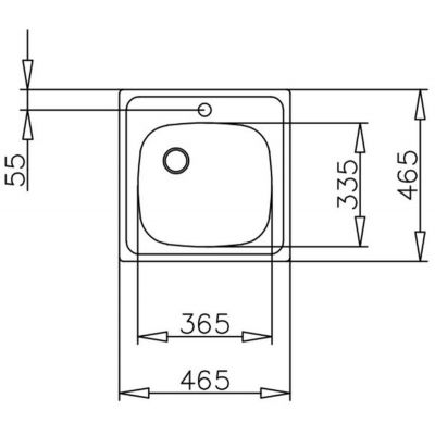Teka E 50 1C MTX zlewozmywak stalowy 46,5x46,5 cm mikrotekstura 40109614