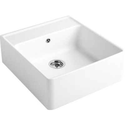 Villeroy & Boch Single-Bowl Sink zlewozmywak ceramiczny 63x59,5 cm CeramicPlus Stone White 632062RW