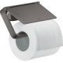 Axor Universal Softsquare uchwyt na papier toaletowy z pokrywą czarny chrom szczotkowany 42836340 zdj.1