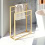 Baltica Design Frode Gold wieszak na ręczniki 50 cm stojący złoty półmat zdj.3