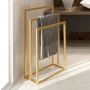 Baltica Design Rino II Gold wieszak na ręczniki 60 cm stojący złoty zdj.3