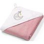 Babyono okrycie kąpielowe 100x100 cm frotte księżyc różowy 142/10 zdj.1