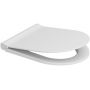 Zestaw Ceramica Dolomite Mirto Round miska WC wisząca bez kołnierza ze spłukiwaniem wirowym i deską sedesową białą (S473301, D474901) zdj.2